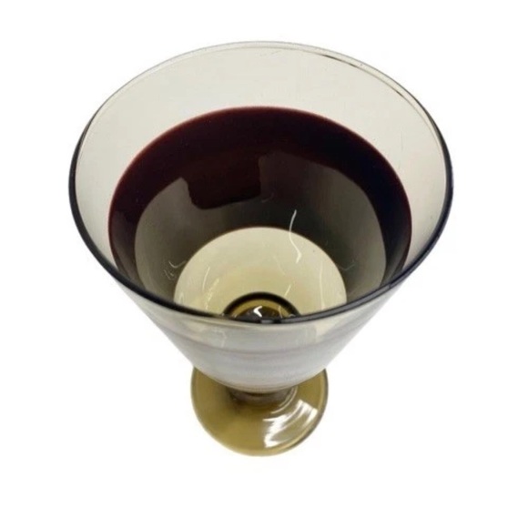 Vintage Libbey Sango Nova Smoke Brown Stem 7" 1970’s Mid Century Goblet Glass 4 - Picture 7 of 8